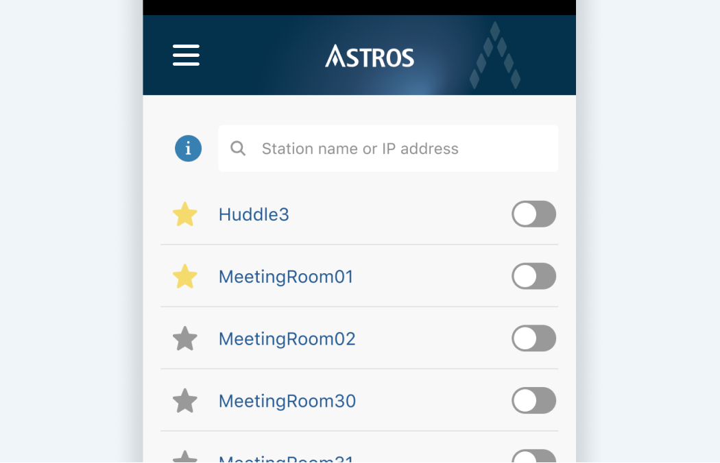 ASTROS App feature, Favorite